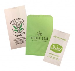 Printed paper SOS and Merchandise bags for marijuana dispensary