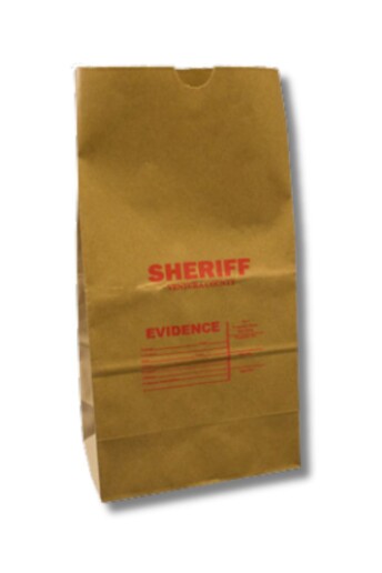 Image of a paper evidence bag.