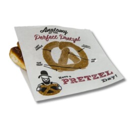 Image of paper pretzel bag sleeve.