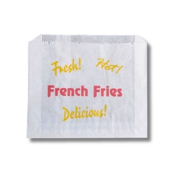 Image of a Printed French Fry Paper Bag.