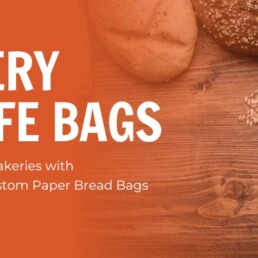 Image of bakery goods and sustainable paper bread bags.