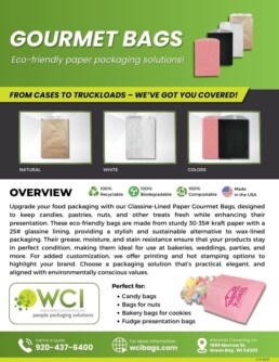 Preview image of a flyer for paper gourmet bags.